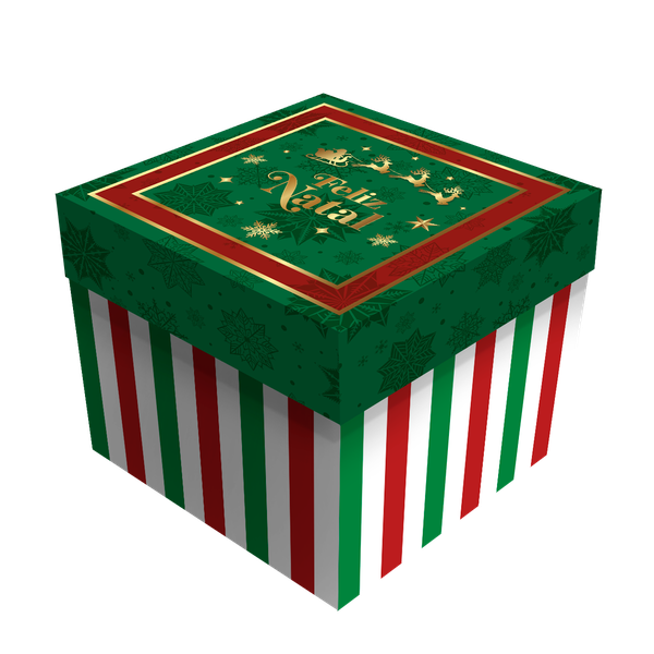 CAIXA EXPLOSAO 12X12X12CM NATAL UN REGINA