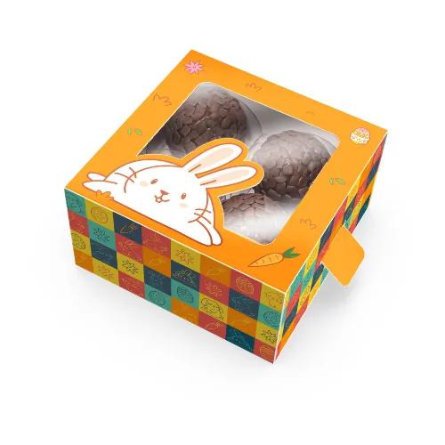 CAIXA GAVETA COM VISOR 4 DOCES PASCOA DIVERTIDA UN IDEIA