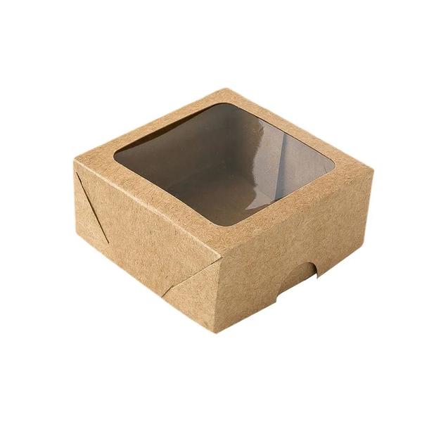 CAIXA KRAFT COM VISOR 7X7X3,5CM UN ZIPACK