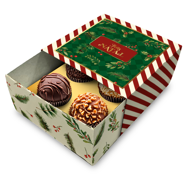 CAIXA LUVA 4 DOCES NATAL CLASSICO UN REGINA