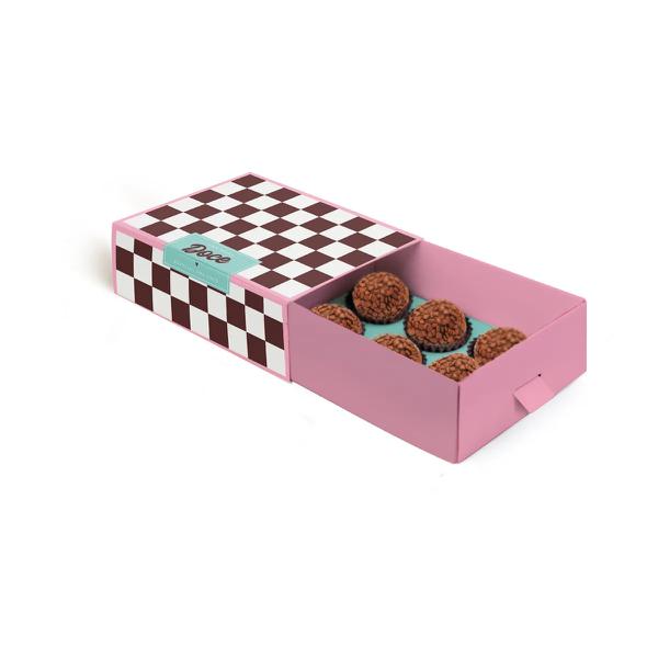 CAIXA LUVA C/PUXADOR P/6 DOC 13X9X4,5CM DOCES SUCRE UN CROMUS