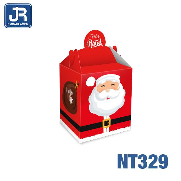 CAIXA MAGICA PARA GULOSEIMAS 10X10X12CM PAPAI NOEL UN JR EMBALAGENS