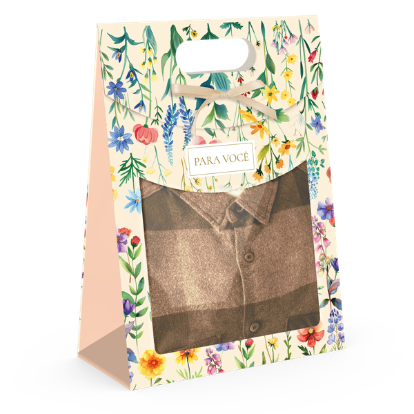 CAIXA MALETA COM VISOR E ALCA ATELIER DAS FLORES UN IDEIA