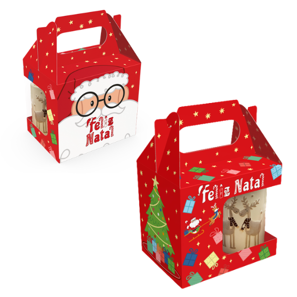 CAIXA MALETA PARA CANECA NATAL DIVERTIDO UN IDEIA