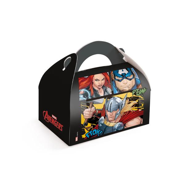 CAIXA MALETA REDONDA AVENGERS 12X8X8CM UN CROMUS