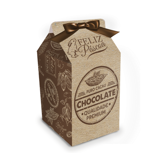 CAIXA MILK PASCOA KRAFT PURO CACAU 08UN FESTCOLOR