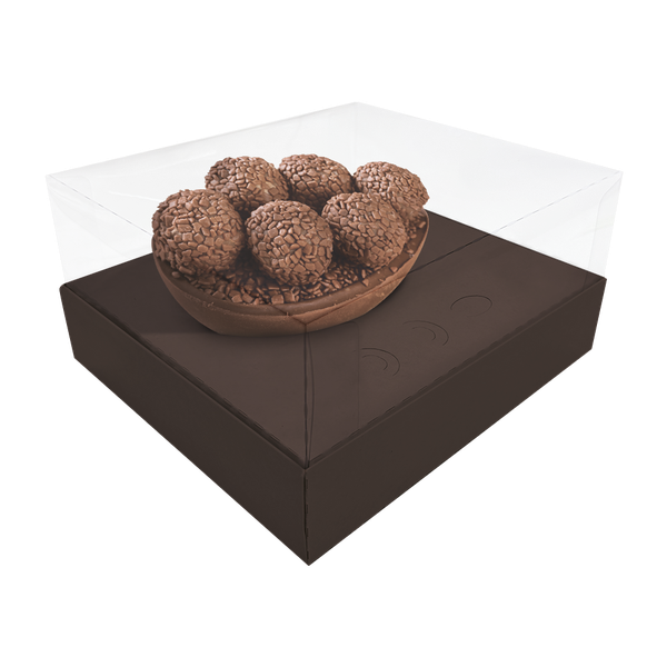 CAIXA OVO 100/250G MARROM PASCOA UN REGINA