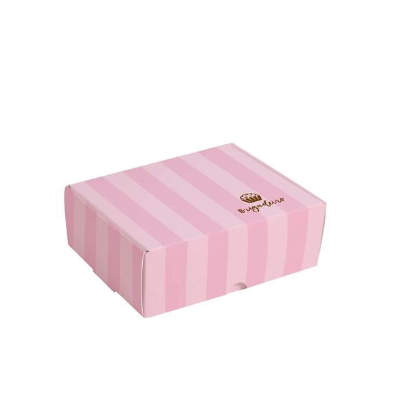 CAIXA P/4 BRIGADEIRO 9X9X4,5CM ROSA UN CROMUS