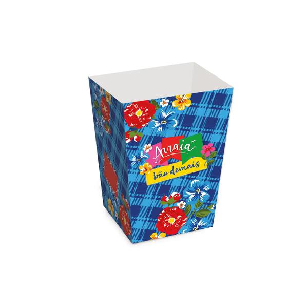 CAIXA P/PIPOCA ARRAIA BAO DEMAIS 7,5X7,5X10CM UN CROMUS