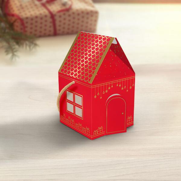 CAIXA PANETONE CASA NATAL LUZ UN IDEIA