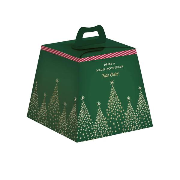 CAIXA PANETONE MAGIC VRD G 19X19X16,5CM  CROMUS