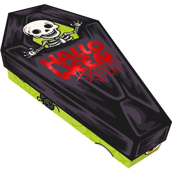 CAIXA PARA 6 DOCES HALLOWEEN CAIXAO 10UN REGINA