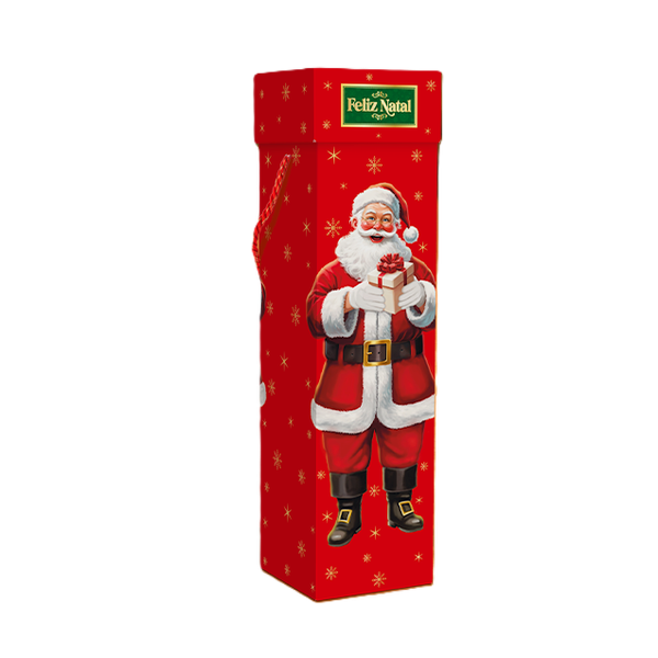 CAIXA PARA BEBIDA COM TAMPA E ALCA FELIZ NATAL UN IDEIA