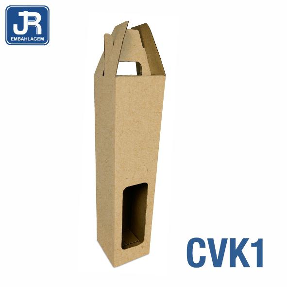 CAIXA PARA VINHO 8X8X33CM KRAFT UN JR EMBALAGENS
