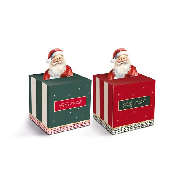 CAIXA POP UP CHARM NATALINO COMPOSE 9X9X11CM 100G UN CROMUS