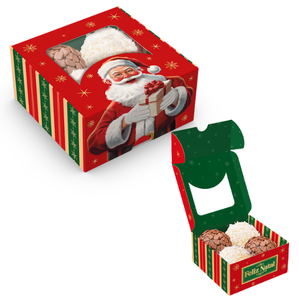 CAIXA PRACTICE COM VISOR 4 DOCES FELIZ NATAL UN IDEIA