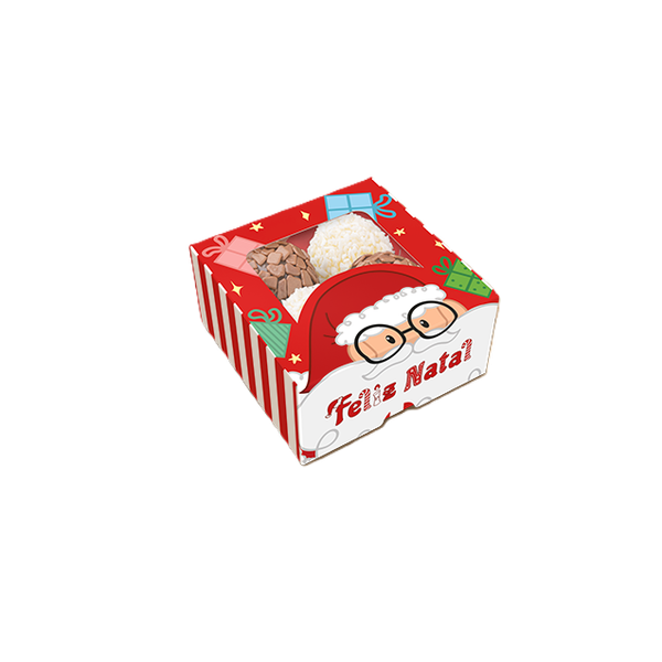 CAIXA PRACTICE COM VISOR 4 DOCES NATAL DIVERTIDO UN IDEIA