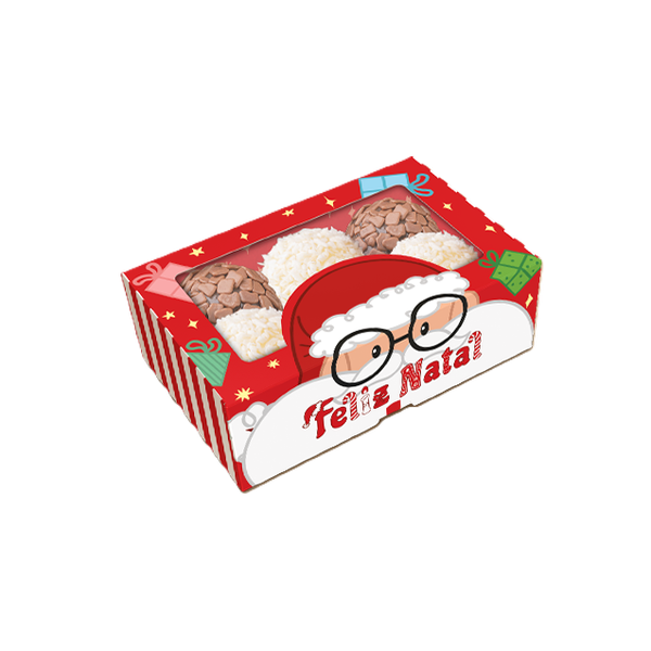 CAIXA PRACTICE COM VISOR 6 DOCES NATAL DIVERTIDO UN IDEIA