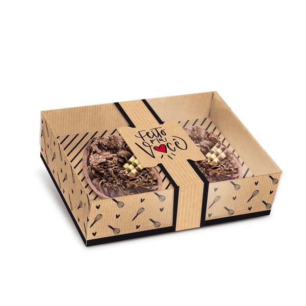 CAIXA PRACTICE PARA DOIS MEIO OVO  11,5X9X5,5 CM 50G CHOCOLATE SORTIDO UN CROMUS