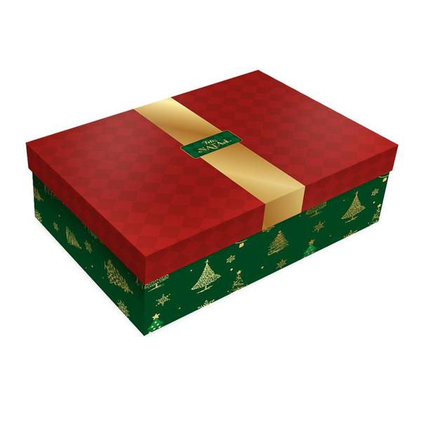 CAIXA PRESENTE COM TAMPA 27X21X10CM NATAL UN REGINA
