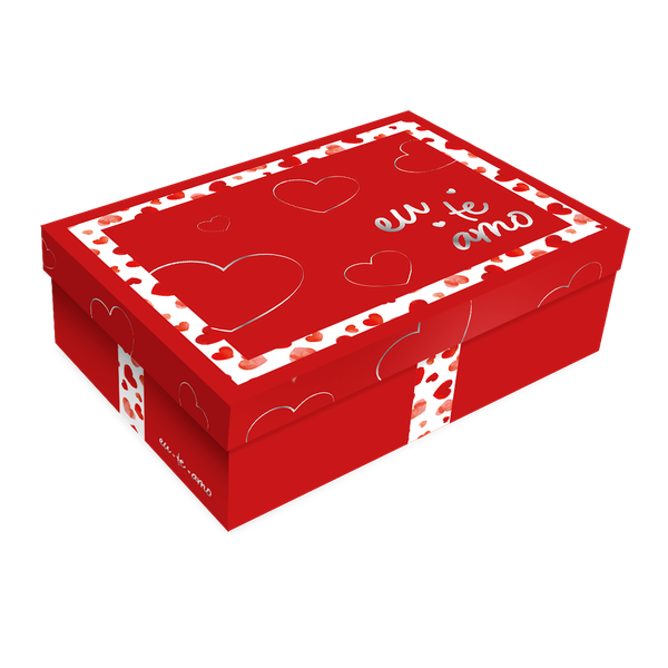 CAIXA PRESENTE COM TAMPA AMORE UN REGINA