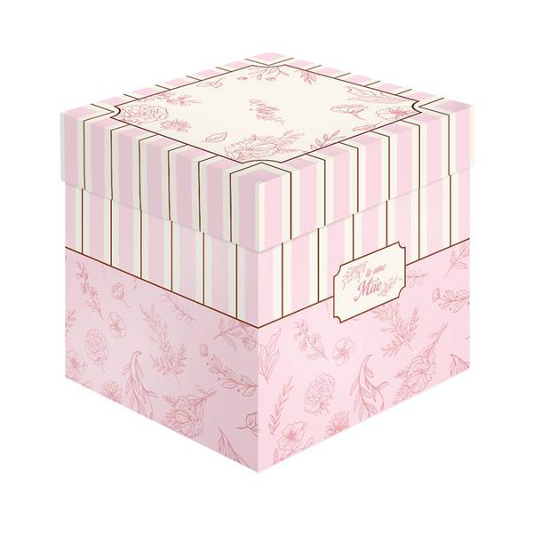 CAIXA PRESENTE CUBO COM TAMPA MAE ESSENCIA UN REGINA