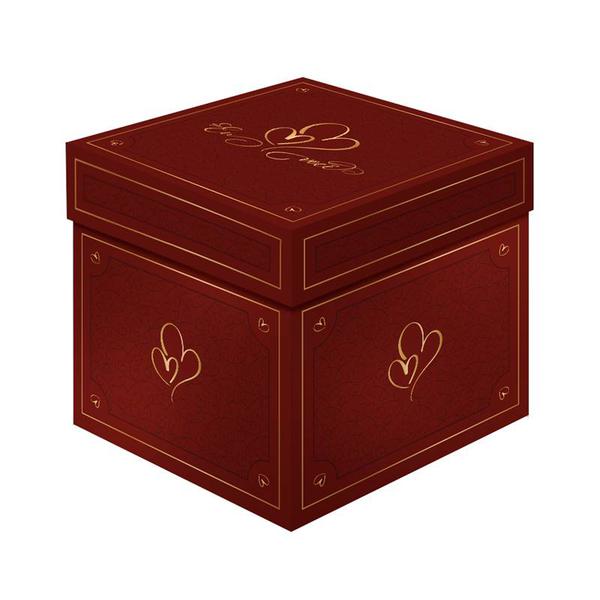 CAIXA PRESENTE CUBO COM TAMPA TOQUE DE AMOR UN REGINA