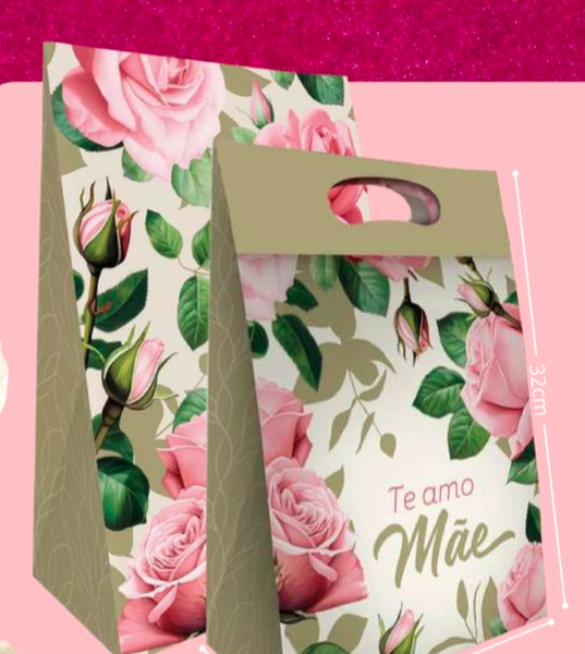 CAIXA PRESENTE ENVELOPE 22X9,5X32CM DIA DAS MAES UN REGINA
