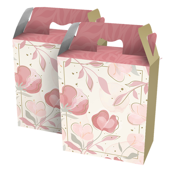 CAIXA PRESENTE MALETA 21X30X7 ROSE ELEGANCE UN REGINA