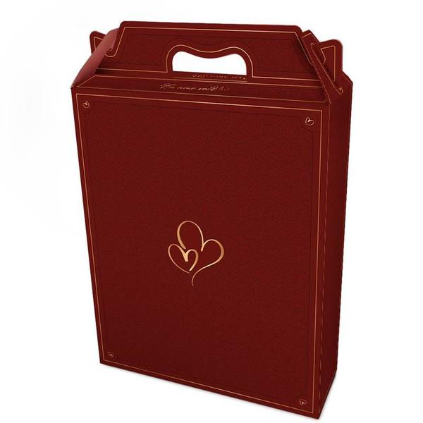 CAIXA PRESENTE MALETA 21X7,5X31CM TOQUE DE AMOR UN REGINA