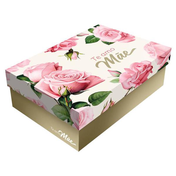 CAIXA PRESENTE RETANGULAR COM TAMPA 20X15X75CM MAE CLASSICA UN REGINA