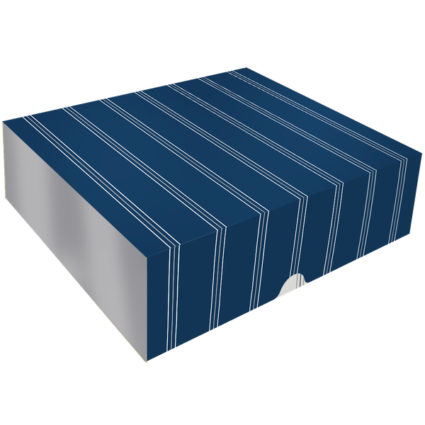 CAIXA PRESENTE TAMPA/FUNDO 25X7X21CM AZUL ELEGANCE UN REGINA