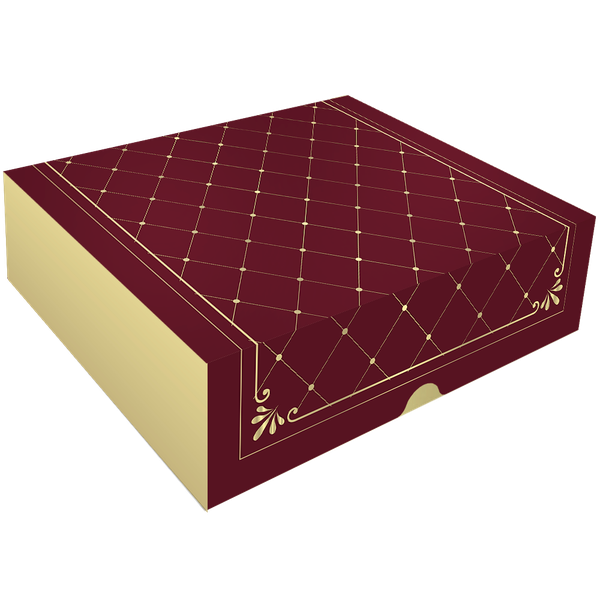 CAIXA PRESENTE TAMPA/FUNDO 25X7X21CM MARSALA ROYAL UN REGINA