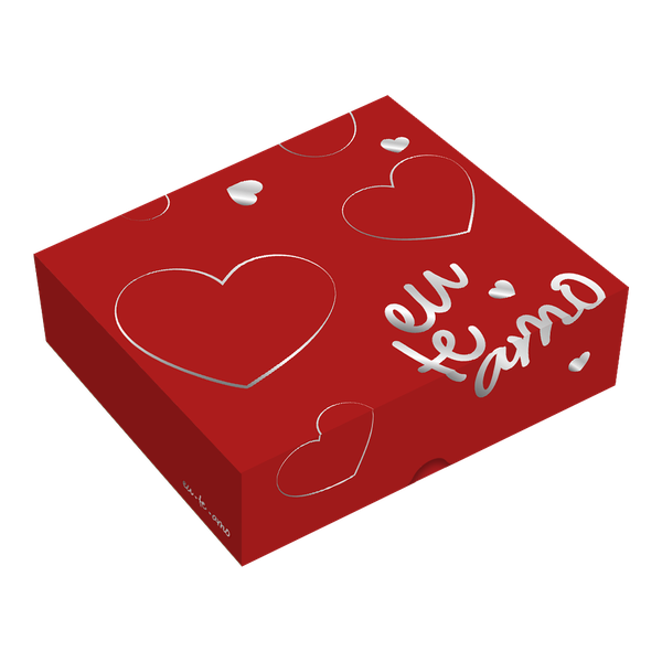 CAIXA PRESENTE TAMPA/FUNDO 28,5X20X7,5CM AMORE UN REGINA
