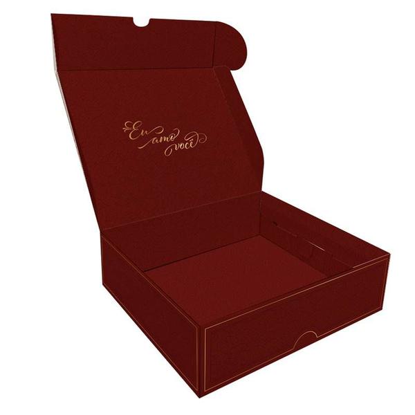 CAIXA PRESENTE TAMPA/FUNDO 28,5X20X7,5CM TOQUE DE AMOR UN REGINA