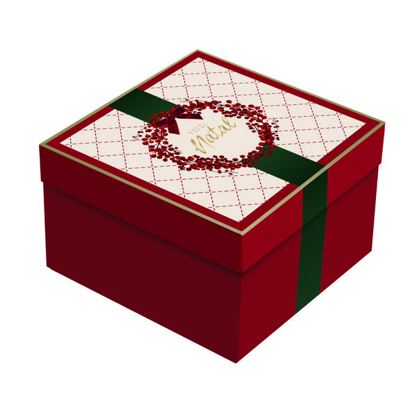 CAIXA QUADRADA BERRIES 26X26X12CM M CROMUS