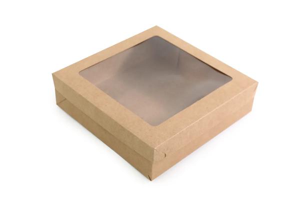 CAIXA QUADRADA COM VISOR KRAFT 24X24X7CM CROMUS