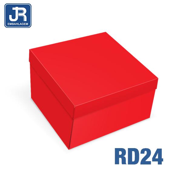 CAIXA QUADRADA 14X14X8CM VERMELHO UN JR EMBALAGENS
