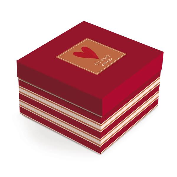 CAIXA QUADRADA SEASON LOVE 20X20X10CM P CROMUS