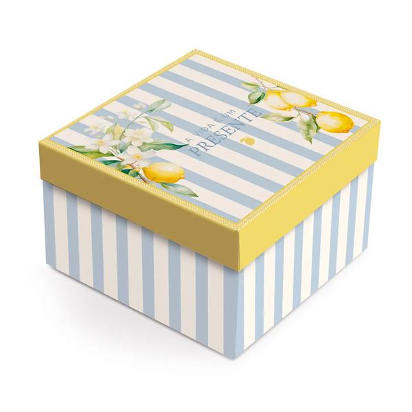 CAIXA QUADRADA SICILIA M 26X26X12CM  UN CROMUS