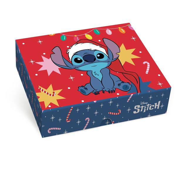 CAIXA RETAN.TAMPA FUNDO NEW STITCH 17X13,5X4,5CM P UN CROMUS