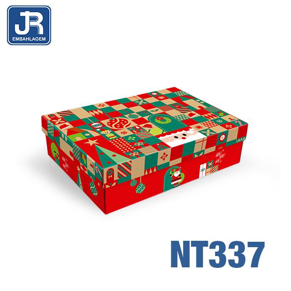 CAIXA RETANGULAR 18X13X5CM PACOTINHOS DO NOEL UN JR EMBALAGENS