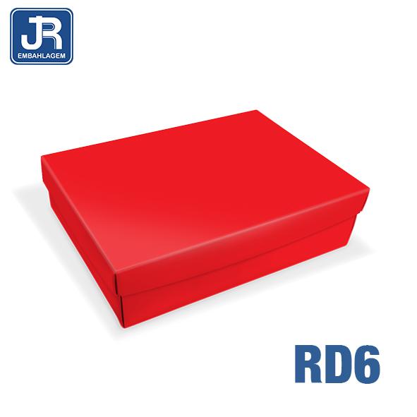 CAIXA RETANGULAR 18X13X5CM VERMELHO UN JR EMBALAGENS