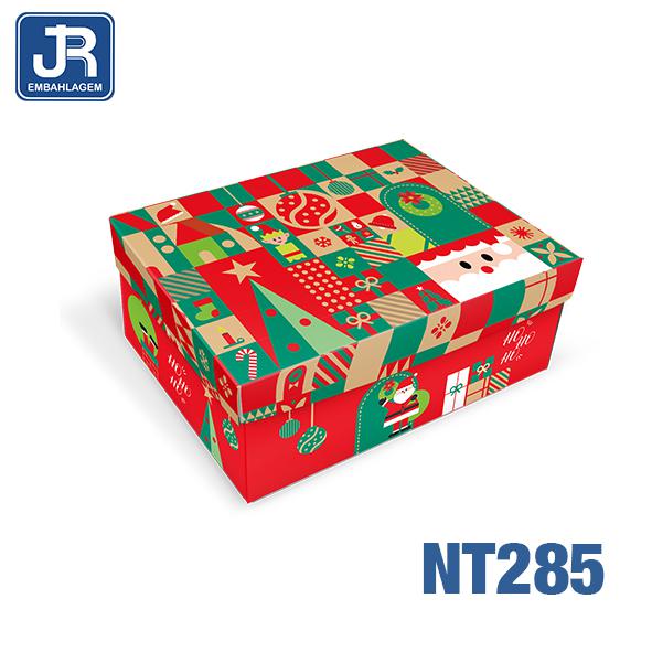 CAIXA RETANGULAR 23X16X9CM PACOTINHOS DO NOEL UN JR EMBALAGENS