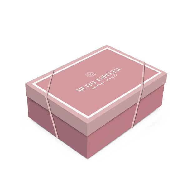 CAIXA RETANGULAR COM TAMPA CAMELIA 24X18X8CM P UN CROMUS