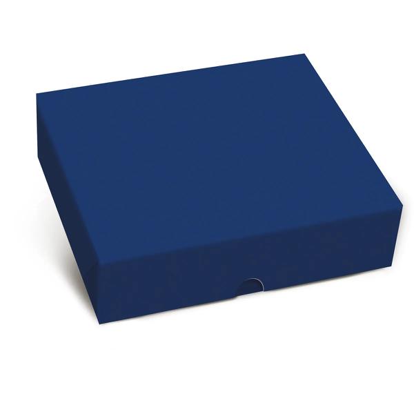 CAIXA RETANGULAR TAMPA FUNDO COBALTO 30X24X6 CM M UN CROMUS