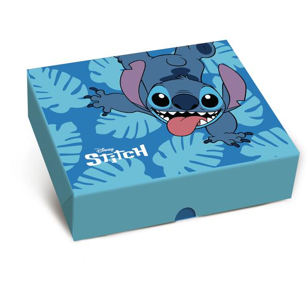 CAIXA RETANGULAR TAMPA FUNDO NEW STITCH 17X13,5X4,5CM P UN CROMUS