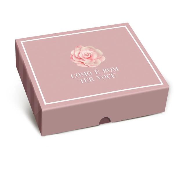 CAIXA RETANGULAR TAMPA NEW CAMELIA 25X20X5CM M UN CROMUS