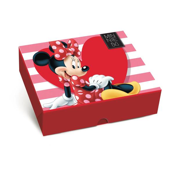 CAIXA RETANGULAR TAMPA NEW MINNIE LOVE 14X13,5X4,5CM P UN CROMUS
