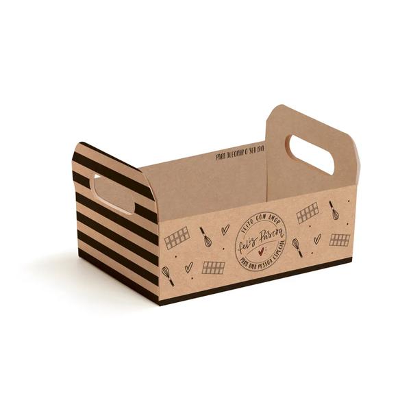 CAIXOTE DE CARTAO G PASCOA 25X19X10CM FEITO COM AMOR UN CROMUS